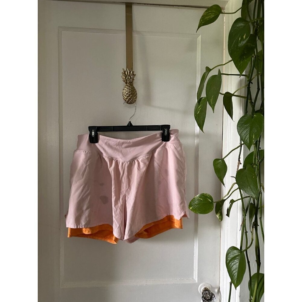 TEK Gear women’s size large orange and pink workout shorts